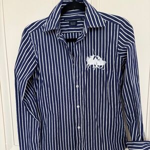 RALPH LAUREN SPORT LADIES BLOUSE STRIPED SIZE 6